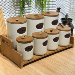 Porcelain Spices Jar Set 8 Pieces